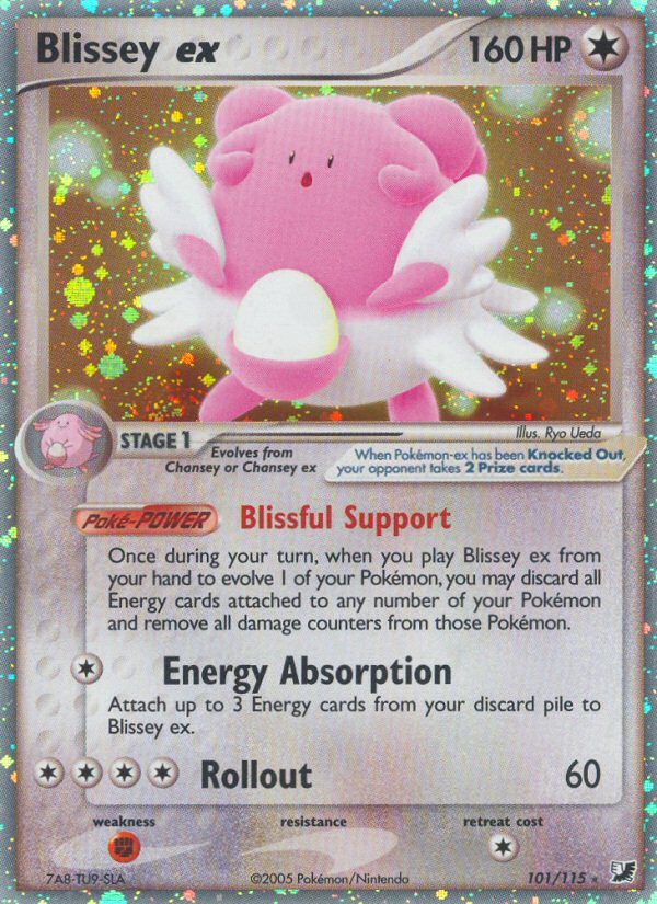 Blissey ex ex10-101 Rare Holo EX from Unseen Forces Set