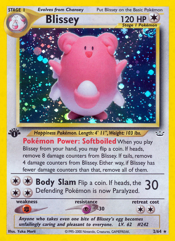 Blissey neo3-2 Rare Holo from Neo Revelation Set