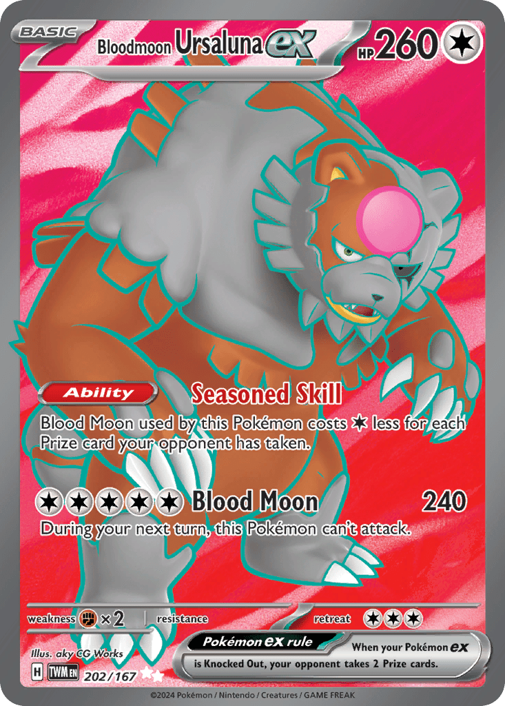 Bloodmoon Ursaluna ex sv6-202 Ultra Rare from Twilight Masquerade Set