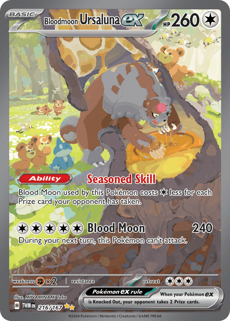 Bloodmoon Ursaluna ex sv6-216 Special Illustration Rare from Twilight Masquerade Set