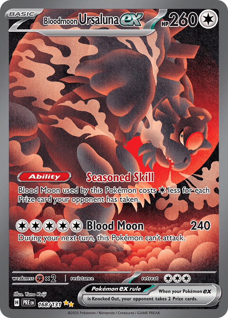 Bloodmoon Ursaluna ex sv8pt5-168 Special Illustration Rare from Prismatic Evolutions Set
