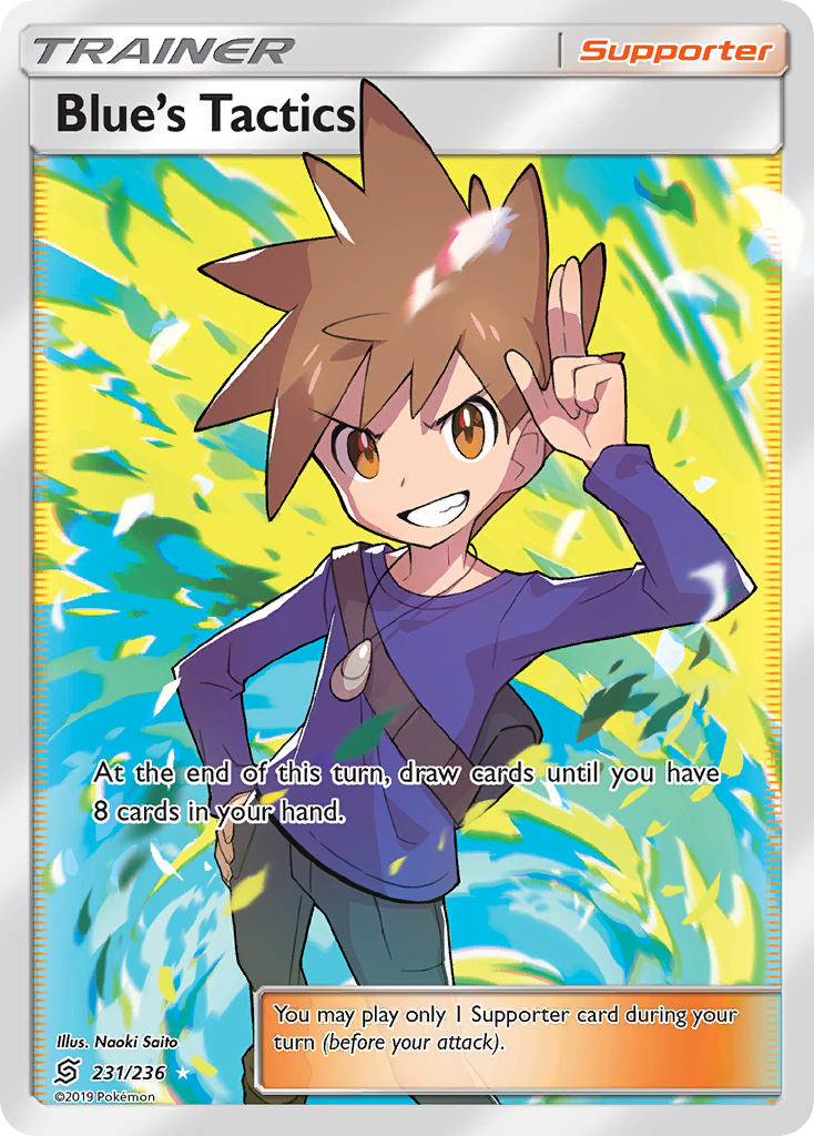 Blue’s Tactics sm11-231 Rare Ultra from Unified Minds Set