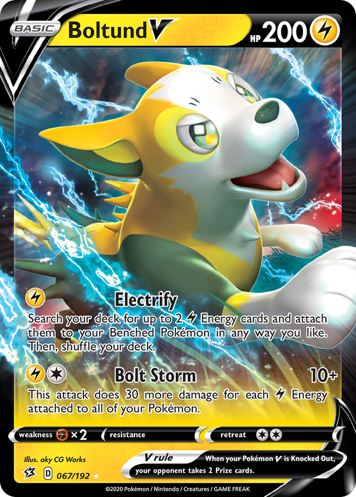 Boltund V swsh2-67 Rare Holo V from Rebel Clash Set