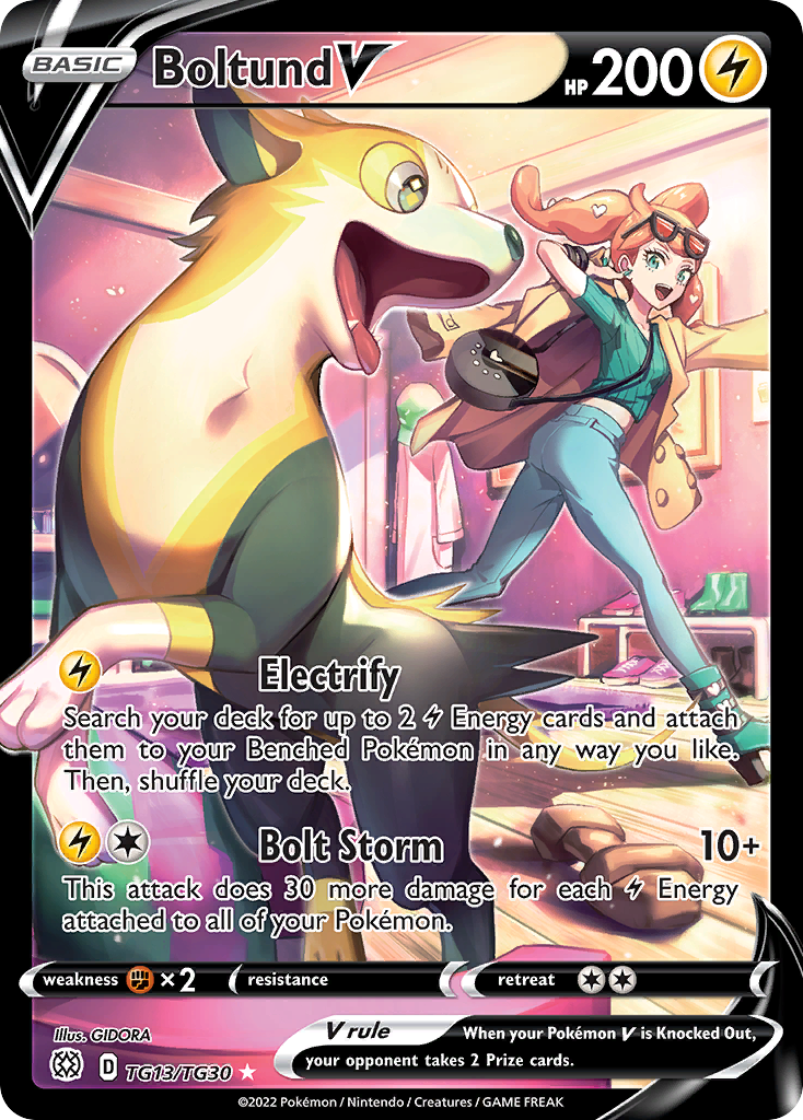 Boltund V swsh9tg-TG13 Rare Holo V from Brilliant Stars Trainer Gallery Set