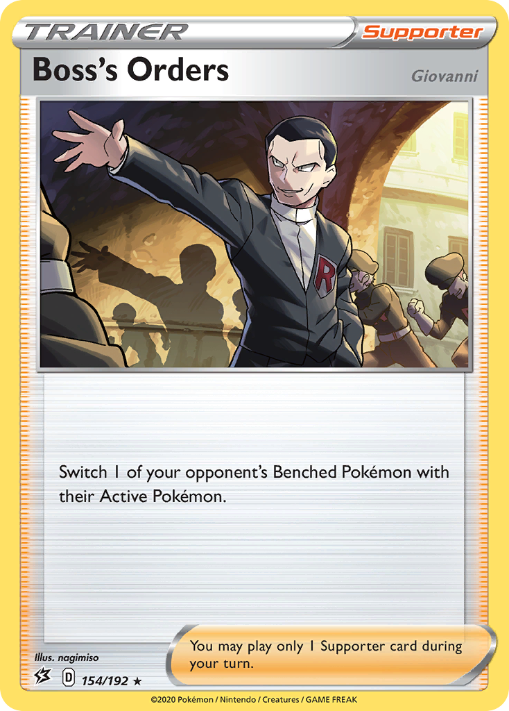 Boss’s Orders swsh2-154 Rare Holo from Rebel Clash Set