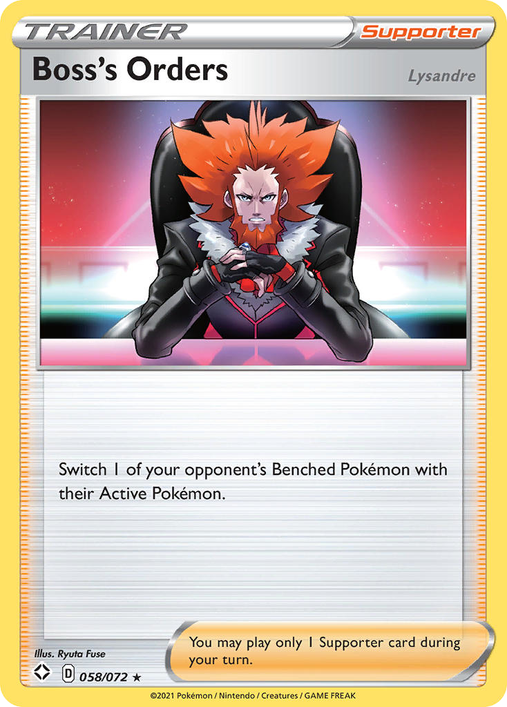 Boss’s Orders swsh45-58 Rare from Shining Fates Set