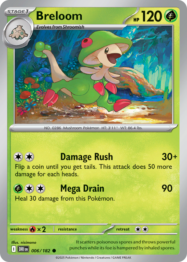Breloom sv10-6 Common from Destined Rivals Set