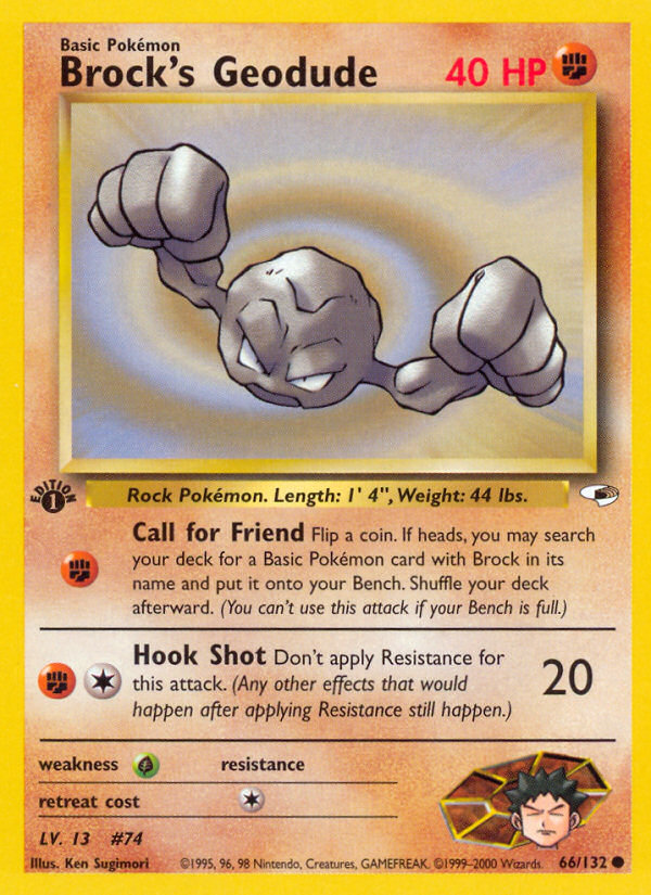 Brock’s Geodude gym1-66 Common from Gym Heroes Set