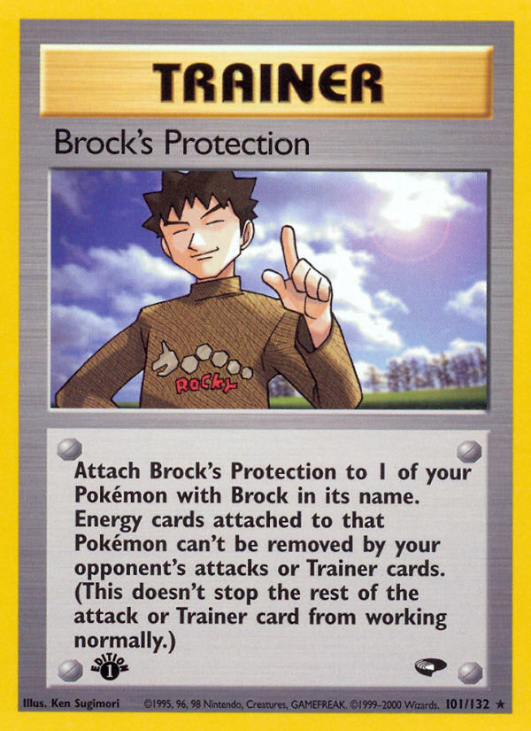 Brock’s Protection gym2-101 Rare from Gym Challenge Set