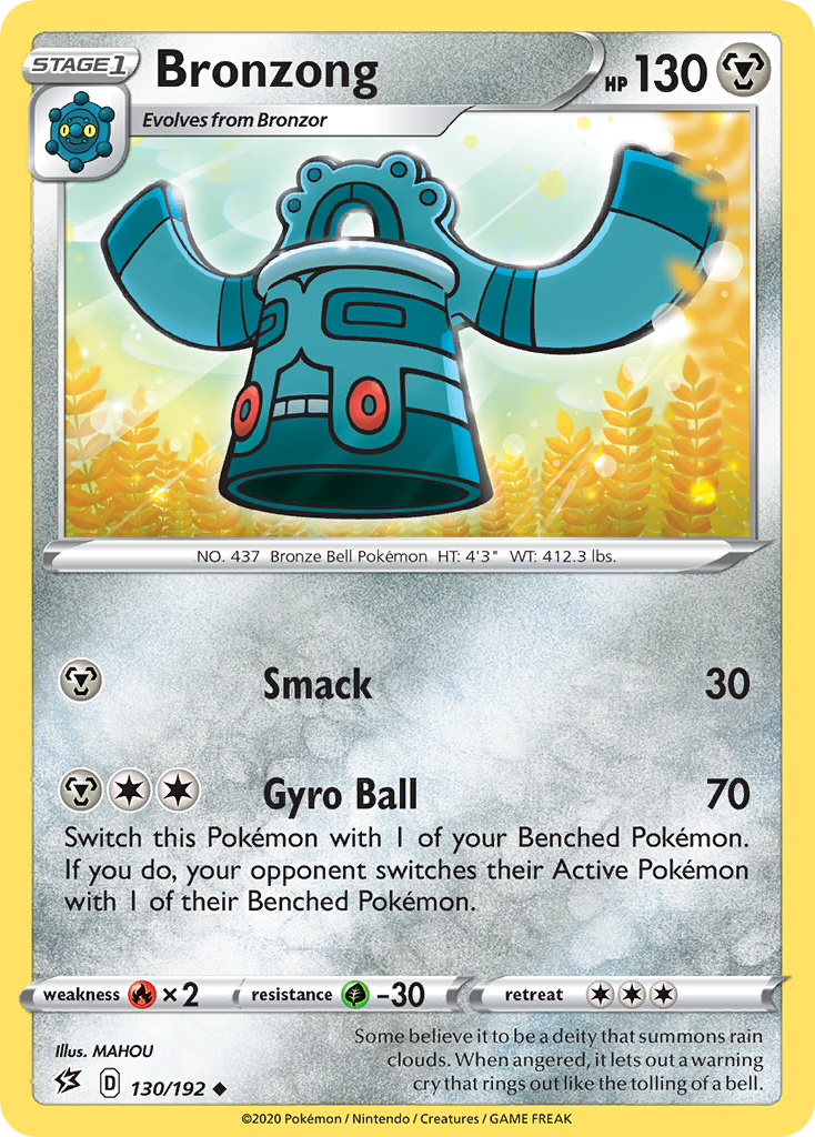 Bronzong swsh2-130 Uncommon from Rebel Clash Set
