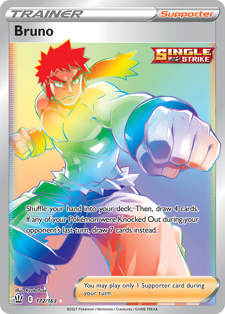 Bruno swsh5-172 Rare Rainbow from Battle Styles Set