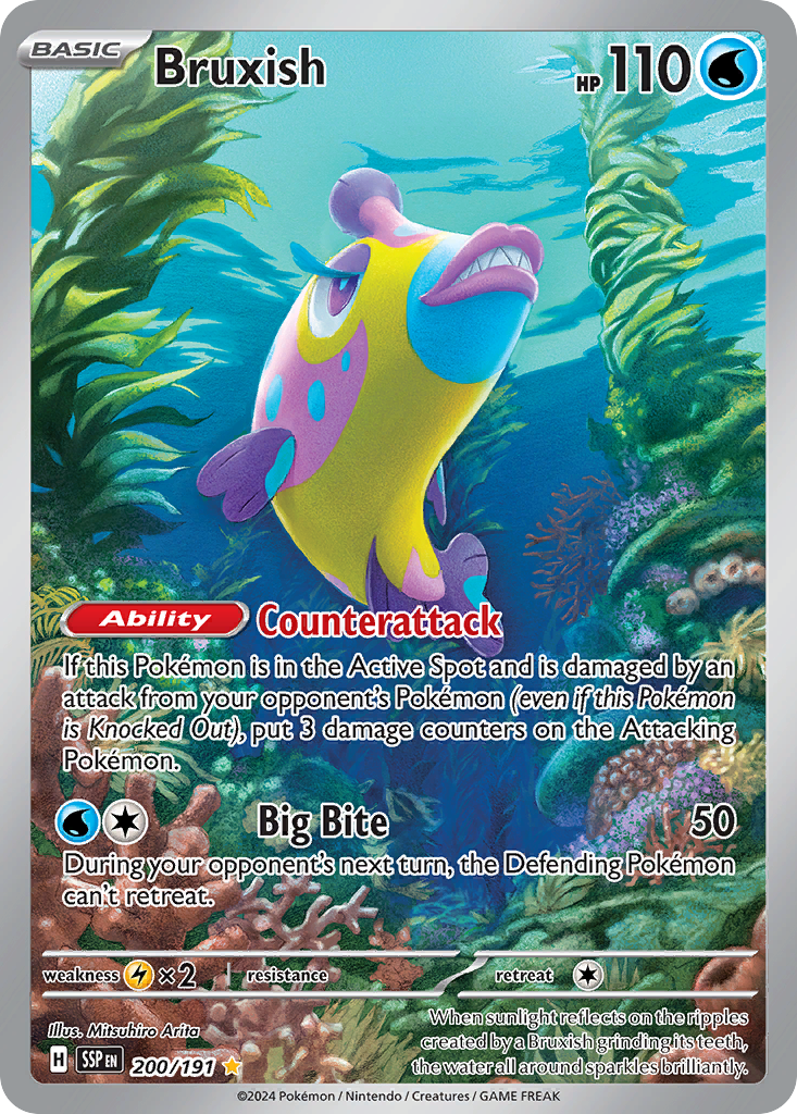 Bruxish sv8-200 Illustration Rare from Surging Sparks Set