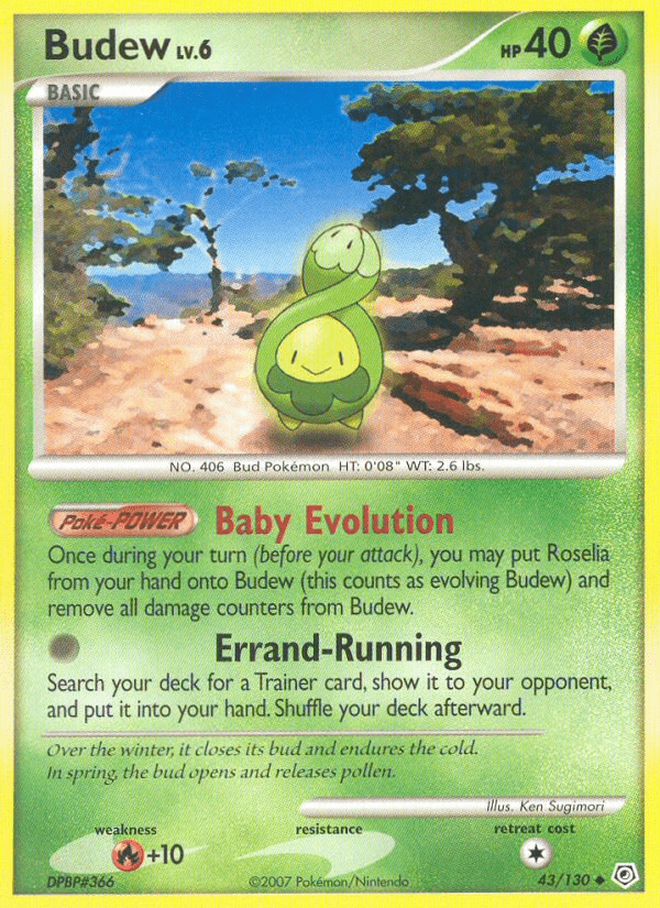 Budew dp1-43 Uncommon from Diamond & Pearl Set
