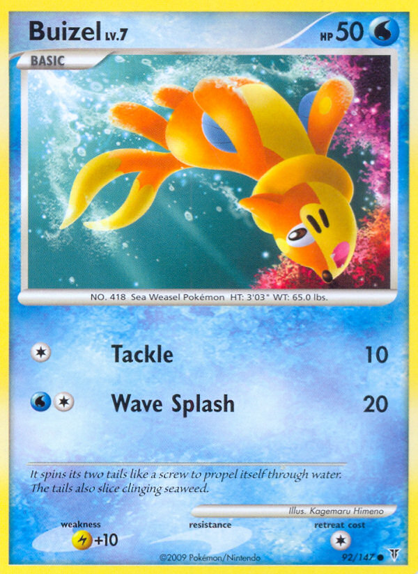 Buizel pl3-92 Common from Supreme Victors Set