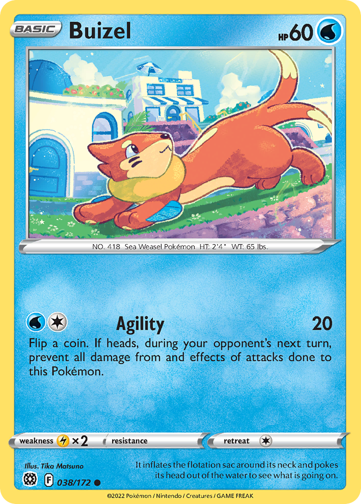 Buizel swsh9-38 Common from Brilliant Stars Set