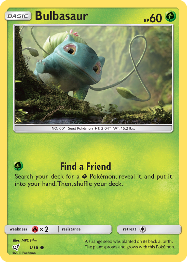 Bulbasaur det1-1 Common from Detective Pikachu Set