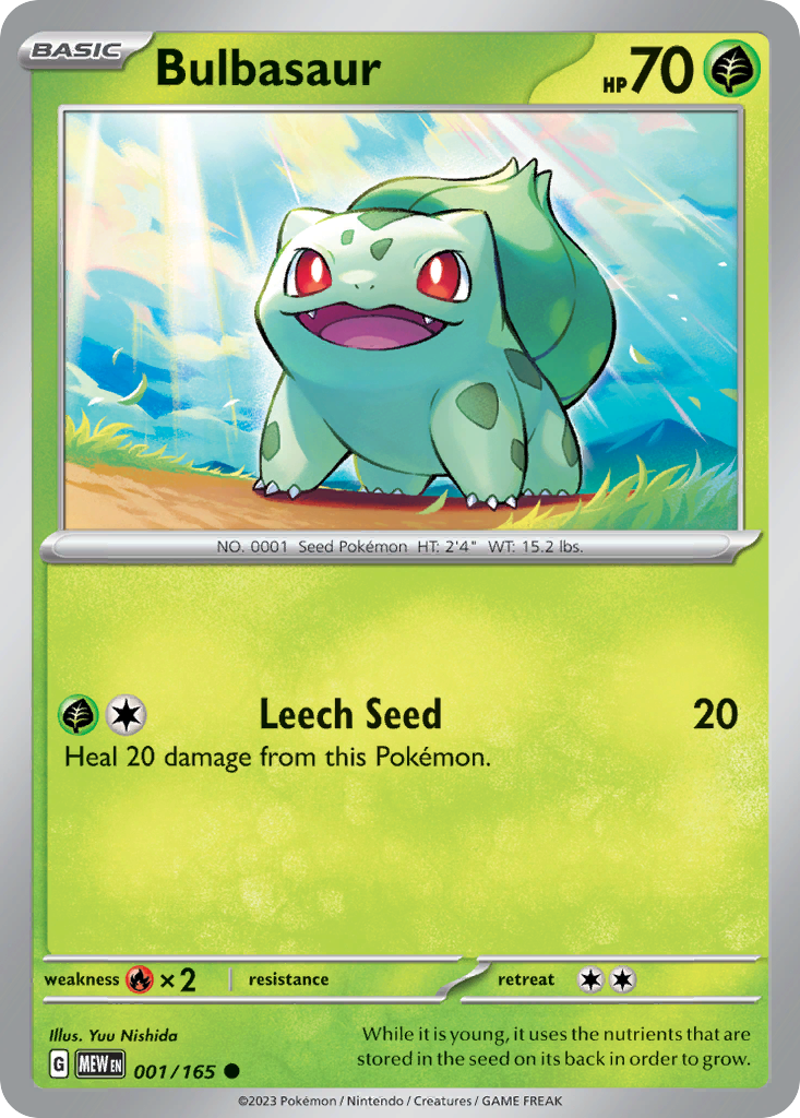 Bulbasaur sv3pt5-1 Common from 151 Set