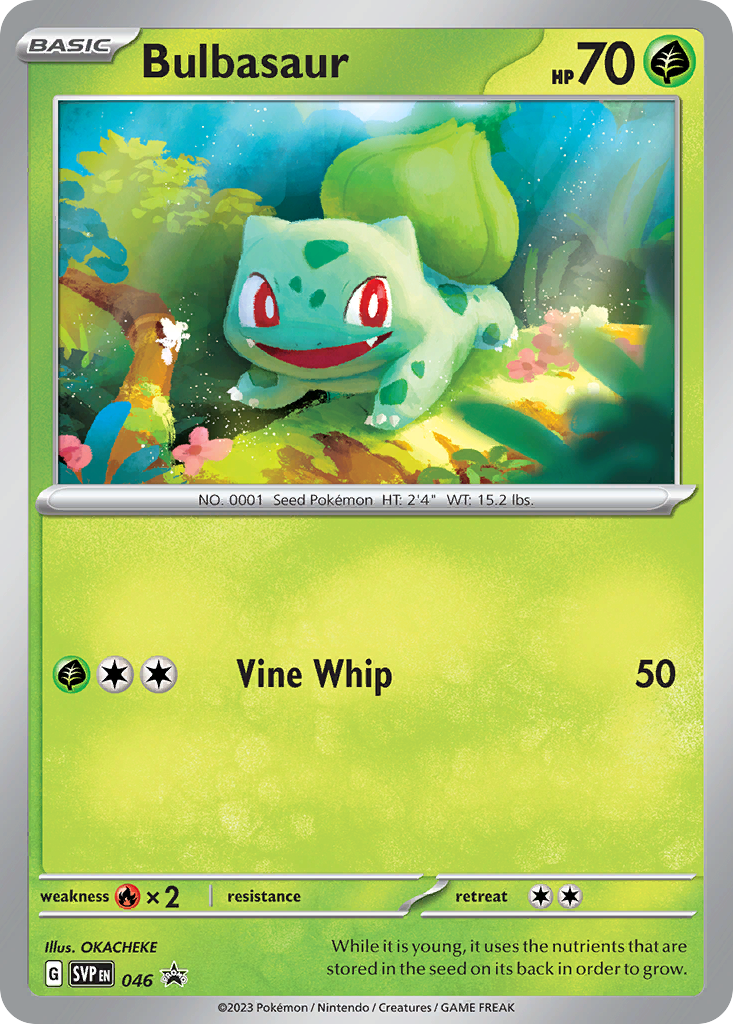 Bulbasaur svp-46 Promo from Scarlet & Violet Black Star Promos Set