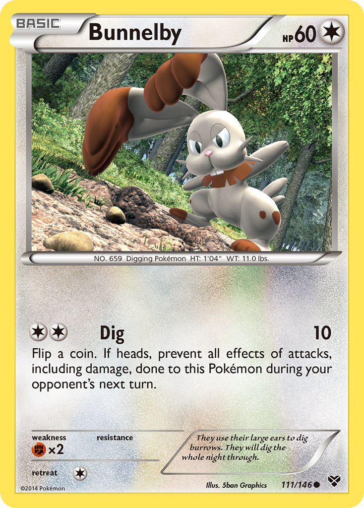 Bunnelby xy1-111 Common from XY Set