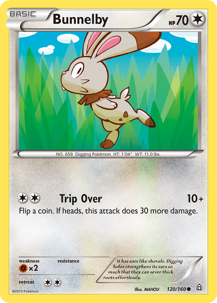 Bunnelby xy5-120 Common from Primal Clash Set