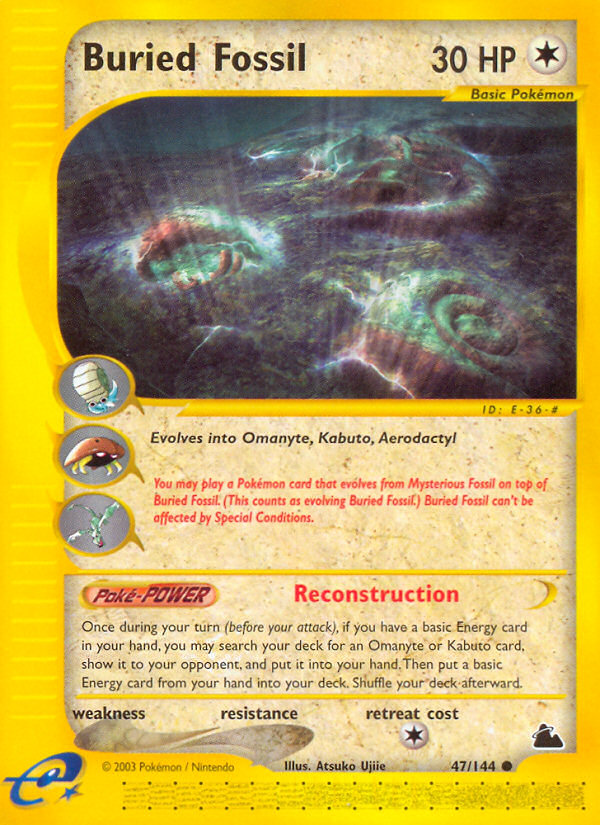 Buried Fossil ecard3-47 Common from Skyridge Set