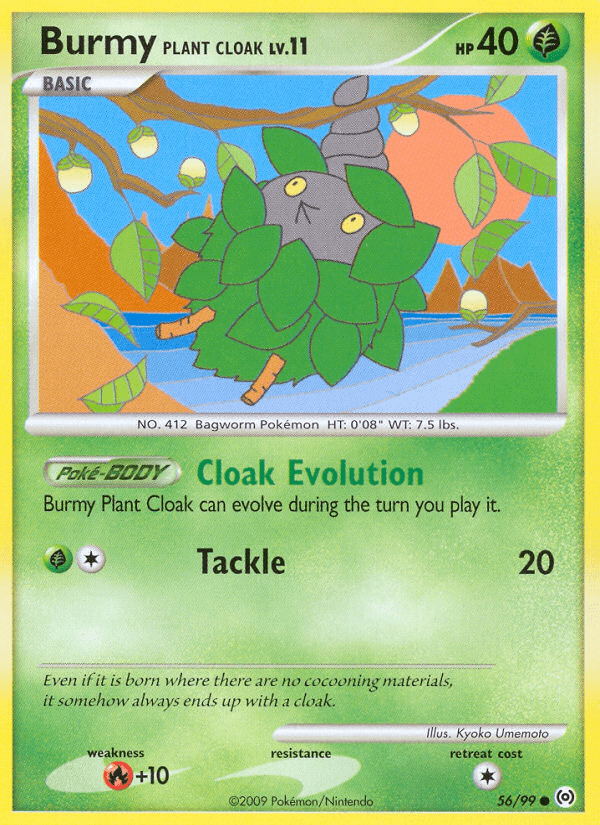 Burmy Plant Cloak pl4-56 Common from Arceus Set
