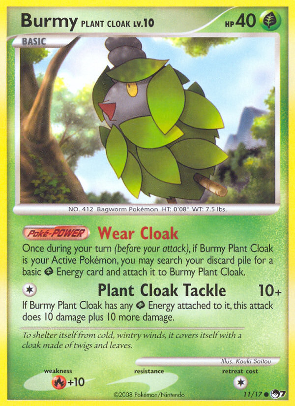 Burmy Plant Cloak pop7-11 Common from POP Series 7 Set