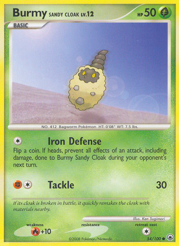 Burmy Sandy Cloak dp5-54 Common from Majestic Dawn Set