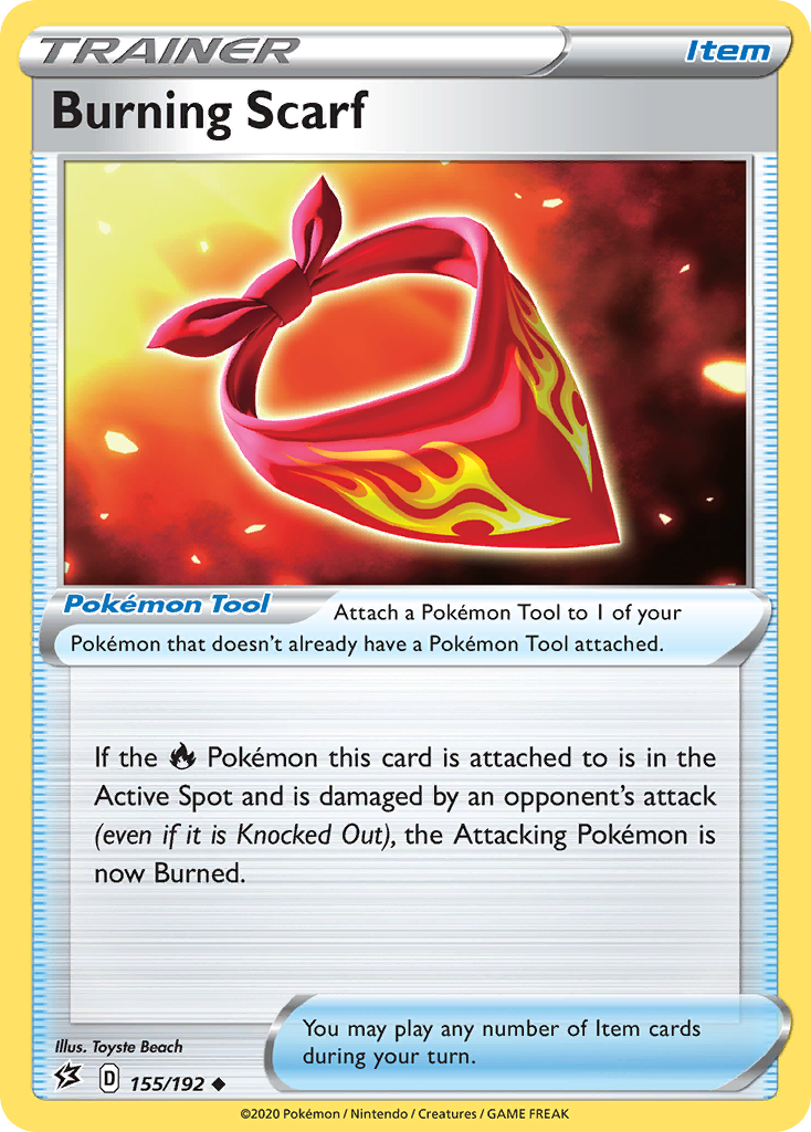 Burning Scarf swsh2-155 Uncommon from Rebel Clash Set