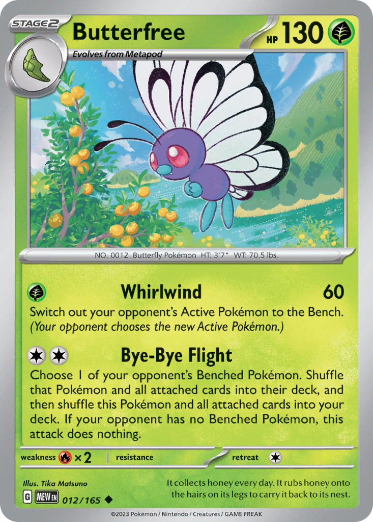 Butterfree sv3pt5-12 Uncommon from 151 Set