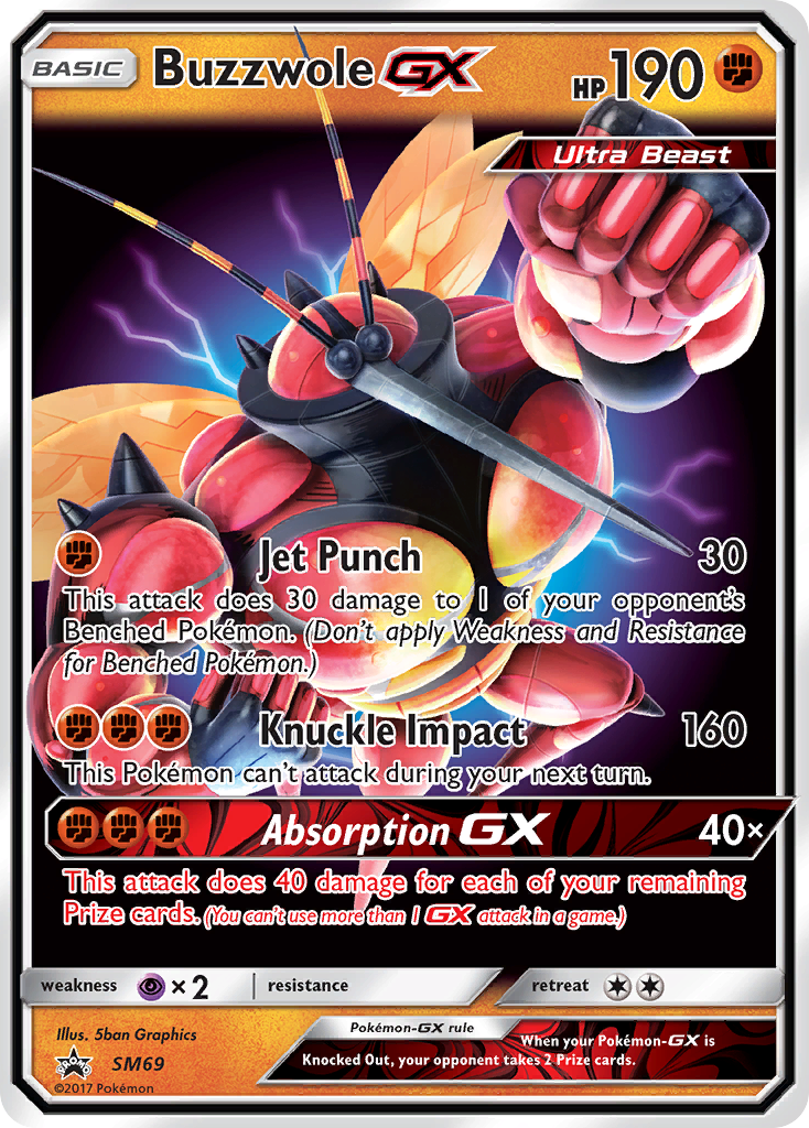 Buzzwole-GX smp-SM69 Promo from SM Black Star Promos Set