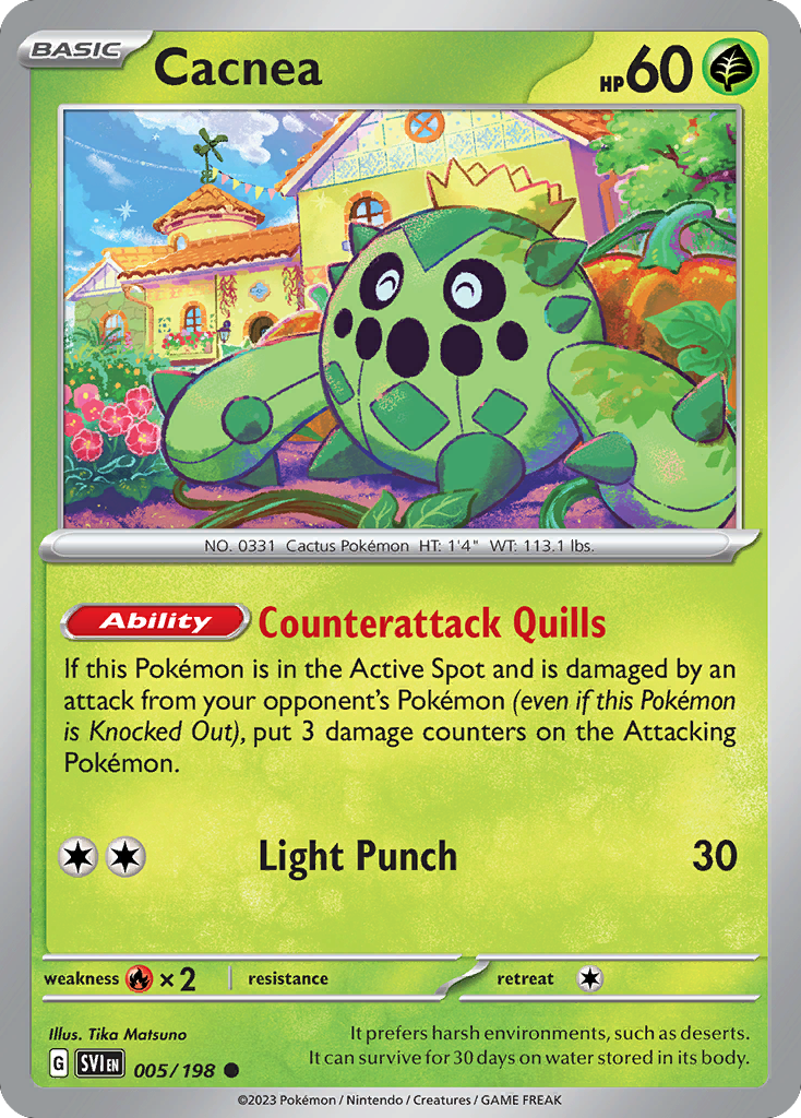 Cacnea sv1-5 Common from Scarlet & Violet Set