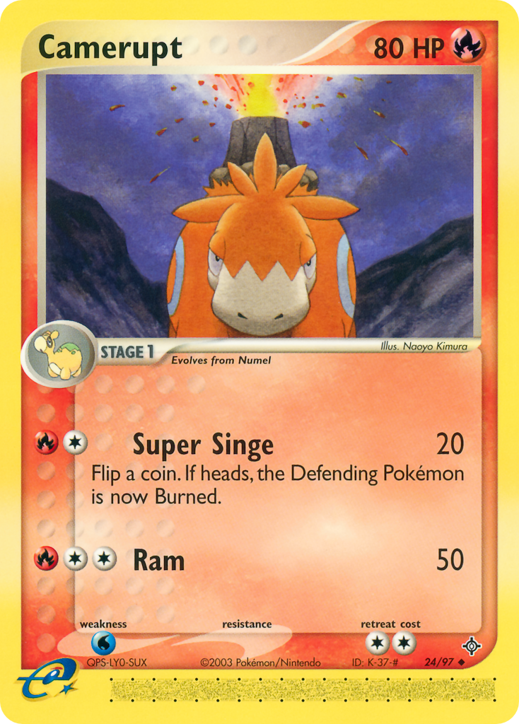 Camerupt ex3-24 Uncommon from Dragon Set
