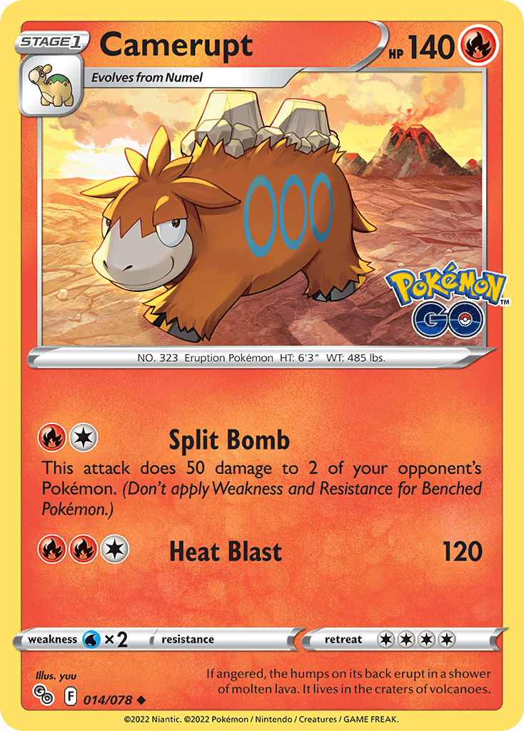 Camerupt pgo-14 Uncommon from Pokémon GO Set