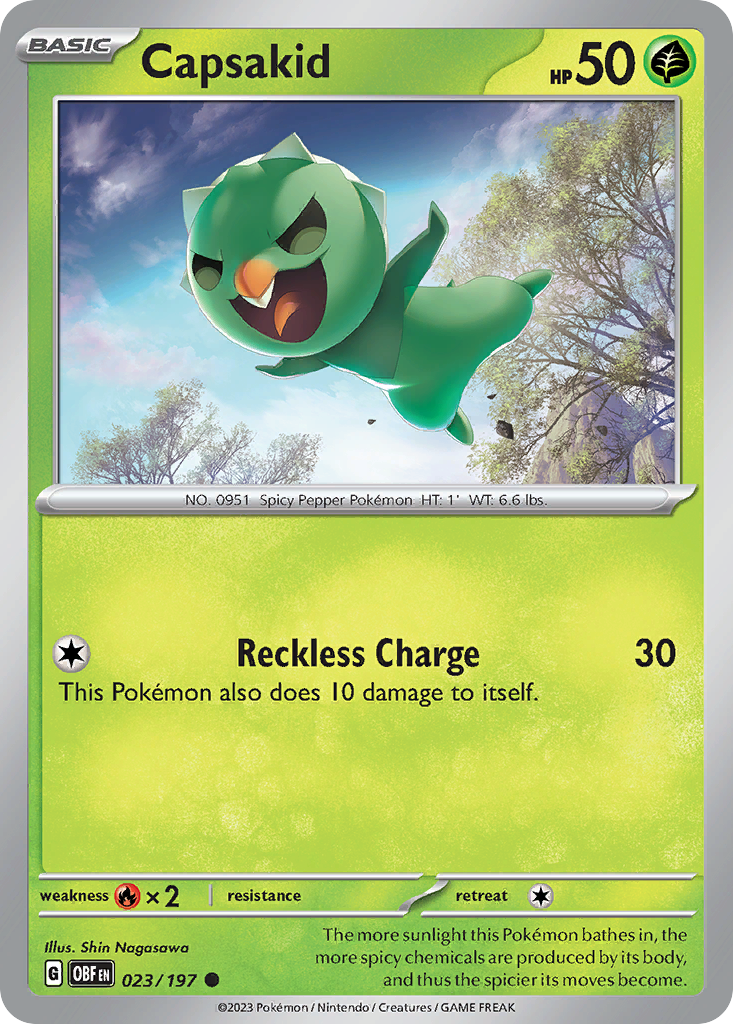 Capsakid sv3-23 Common from Obsidian Flames Set