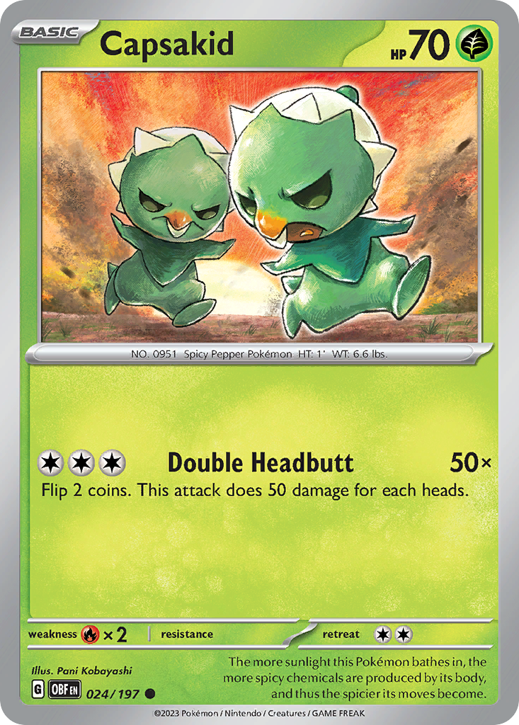 Capsakid sv3-24 Common from Obsidian Flames Set