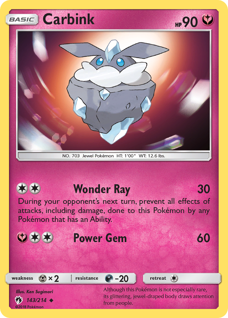 Carbink sm8-143 Uncommon from Lost Thunder Set