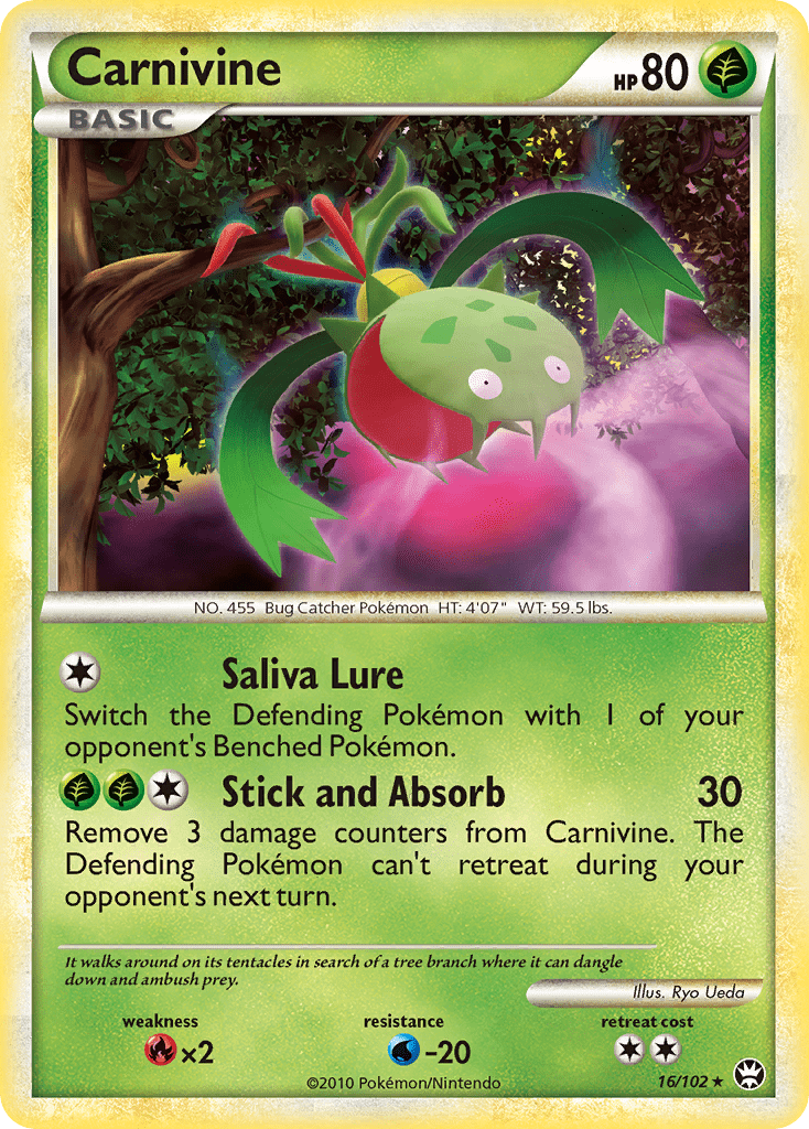 Carnivine hgss4-16 Rare from HS—Triumphant Set