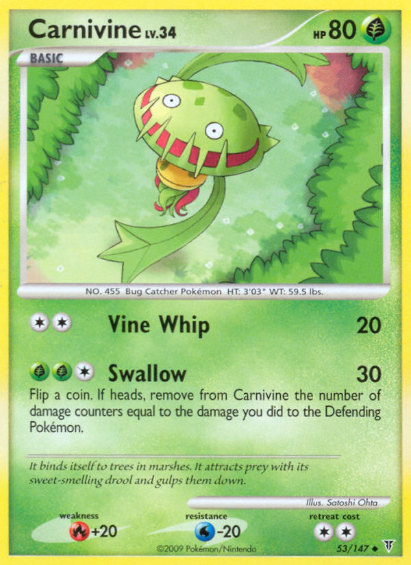 Carnivine pl3-53 Uncommon from Supreme Victors Set