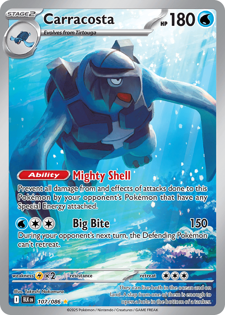 Carracosta zsv10pt5-107 Illustration Rare from Black Bolt Set