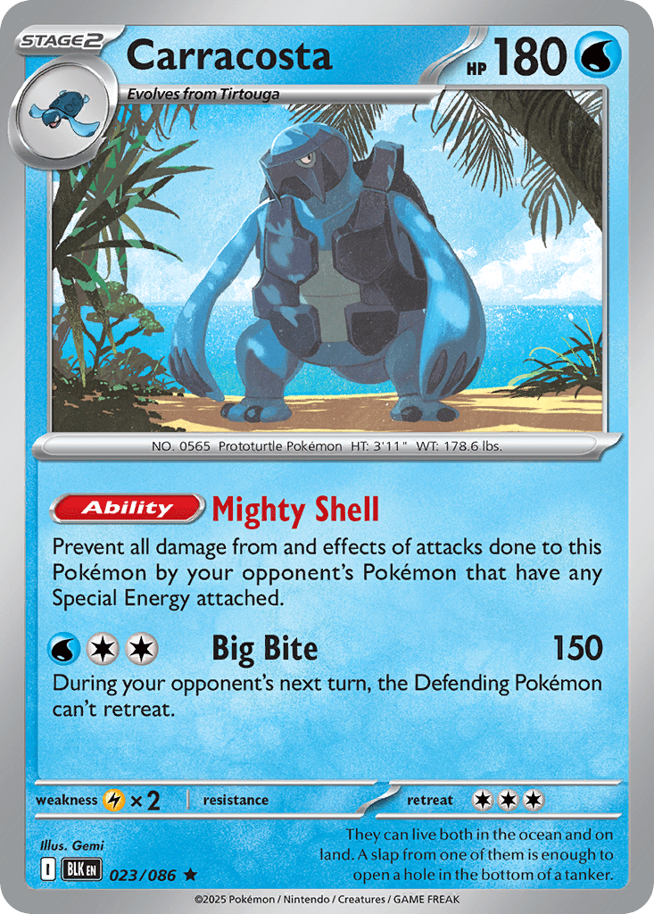 Carracosta zsv10pt5-23 Rare from Black Bolt Set