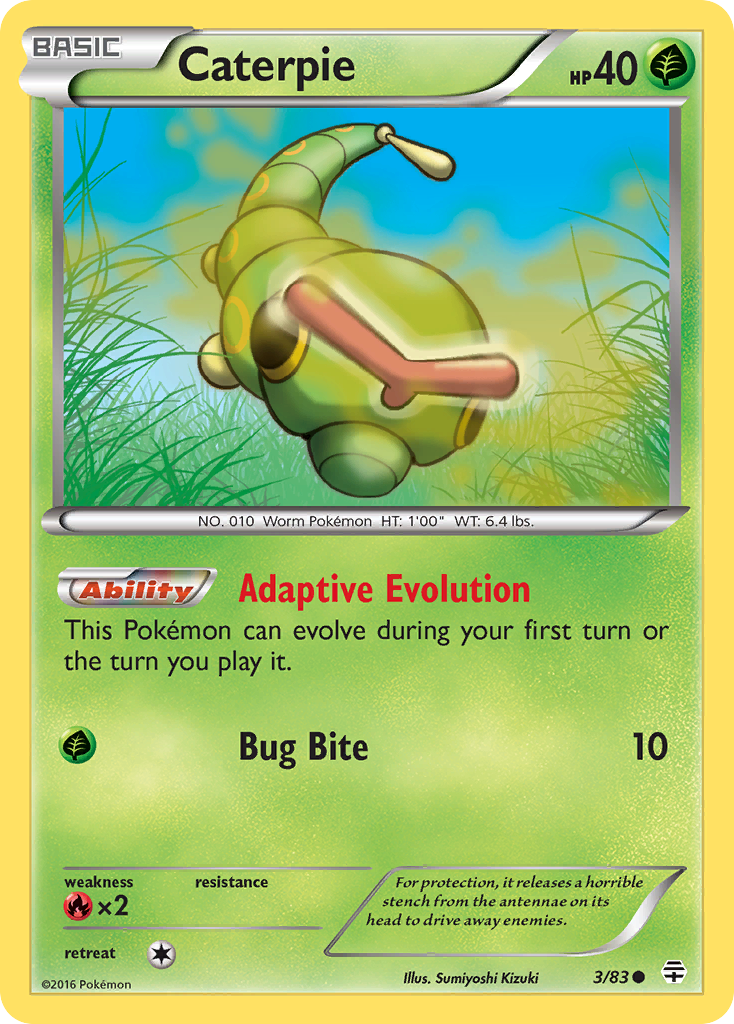 Caterpie g1-3 Common from Generations Set
