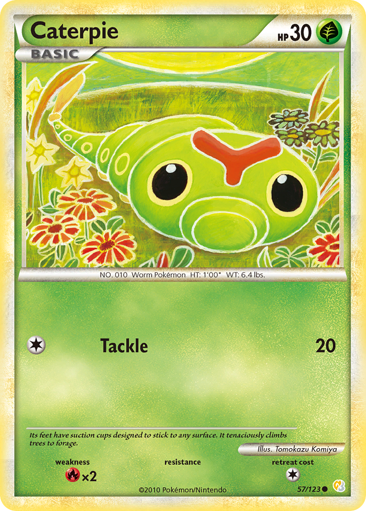 Caterpie hgss1-57 Common from HeartGold & SoulSilver Set
