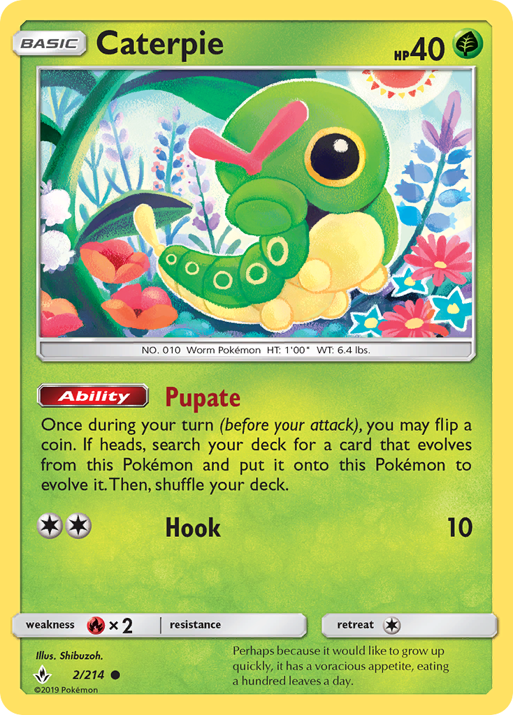 Caterpie sm10-2 Common from Unbroken Bonds Set