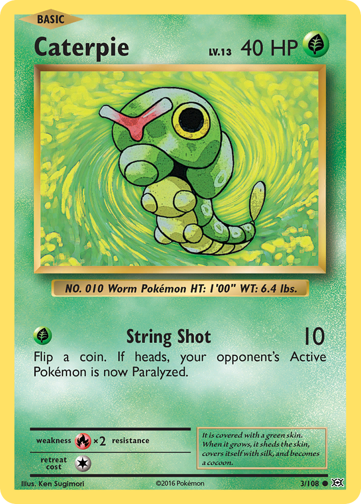 Caterpie xy12-3 Common from Evolutions Set