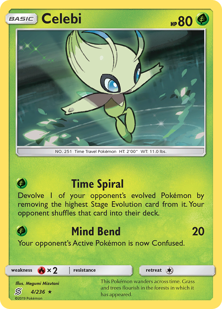 Celebi sm11-4 Rare Holo from Unified Minds Set