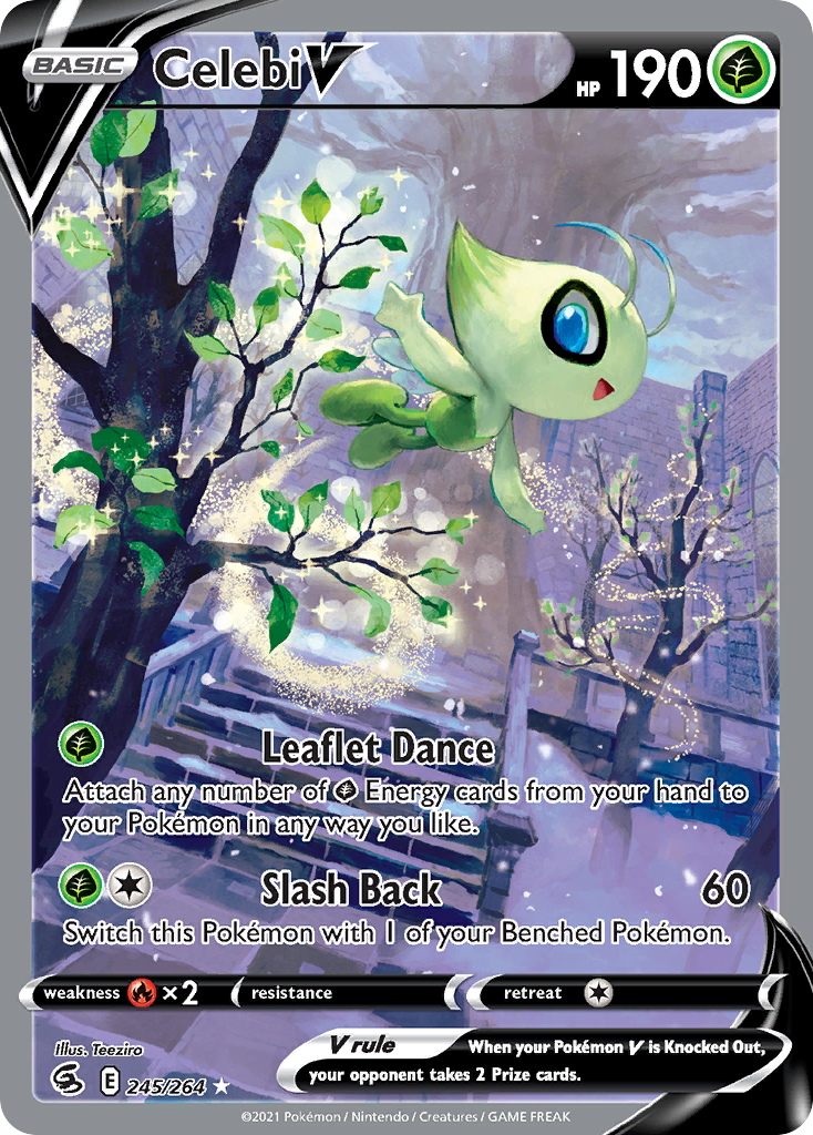 Celebi V swsh8-245 Rare Ultra from Fusion Strike Set