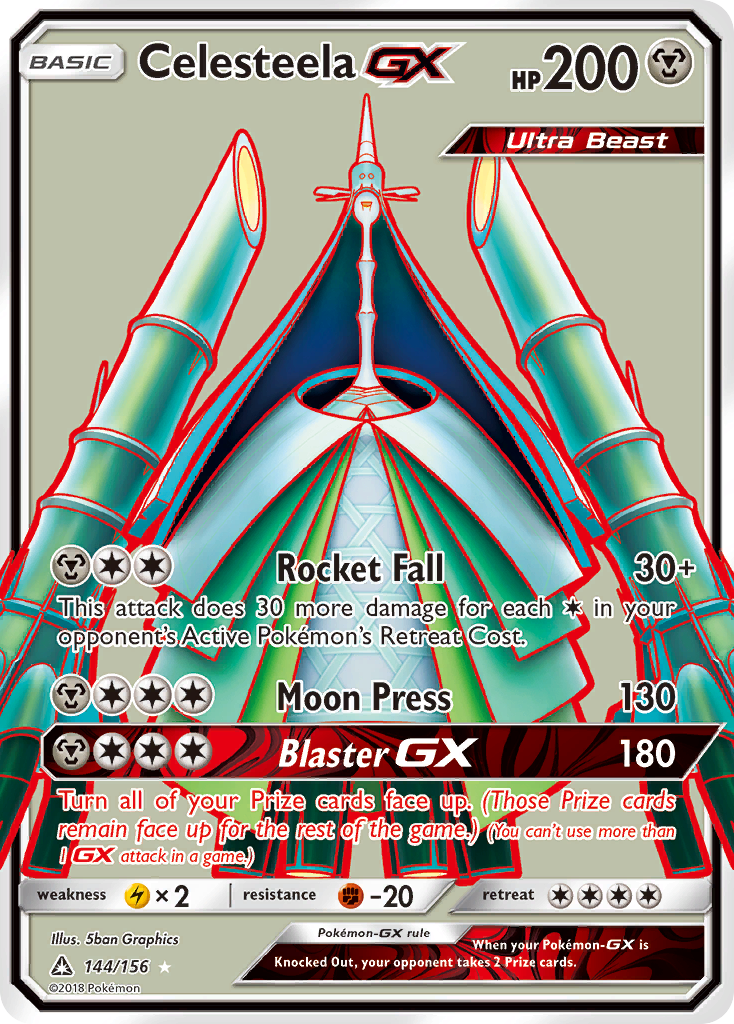 Celesteela-GX sm5-144 Rare Ultra from Ultra Prism Set