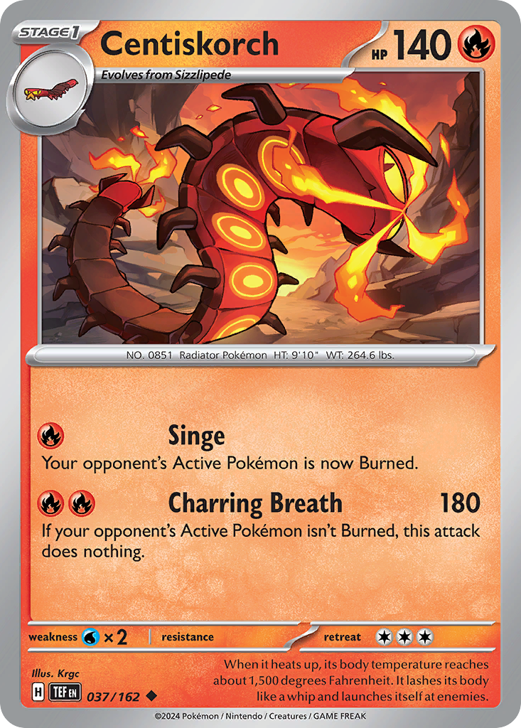 Centiskorch sv5-37 Uncommon from Temporal Forces Set