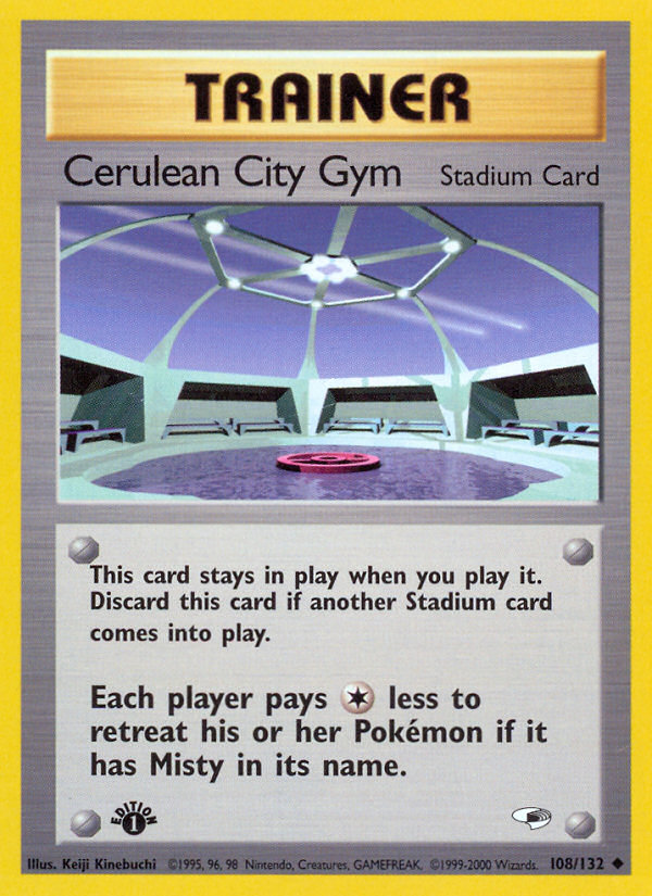 Cerulean City Gym gym1-108 Uncommon from Gym Heroes Set